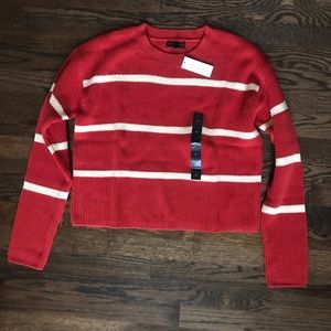 Stripe Crop Crew Neck Sweater NWT Banana Republic